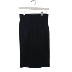 Balance Athletica Linear Midi Skirt Black Size LRG, Form Fitting Stretch Bodycon